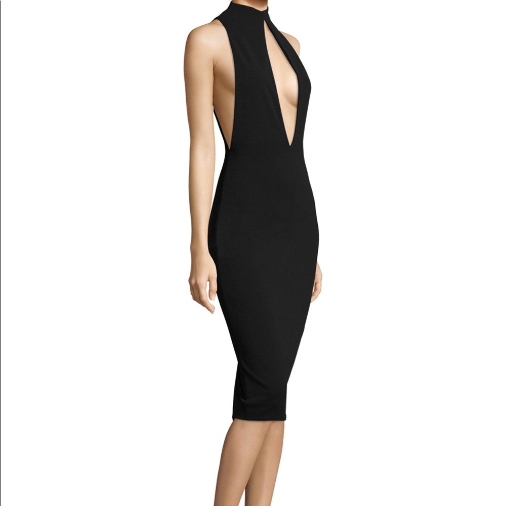 Solace London Maret Midi Dress - Black, Size 0